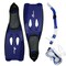 Pool Central 9.5" Blue and Black Reef Diver Adult Pro Scuba Snorkeling Set - Extra Small